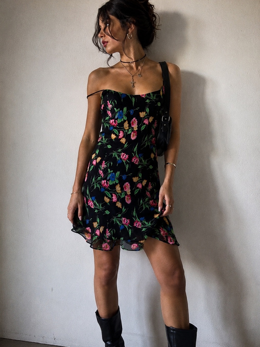 Vintage 90s Rampage Floral Slip Dress Fairycore Indie Sleaze Y2K Whimsigoth